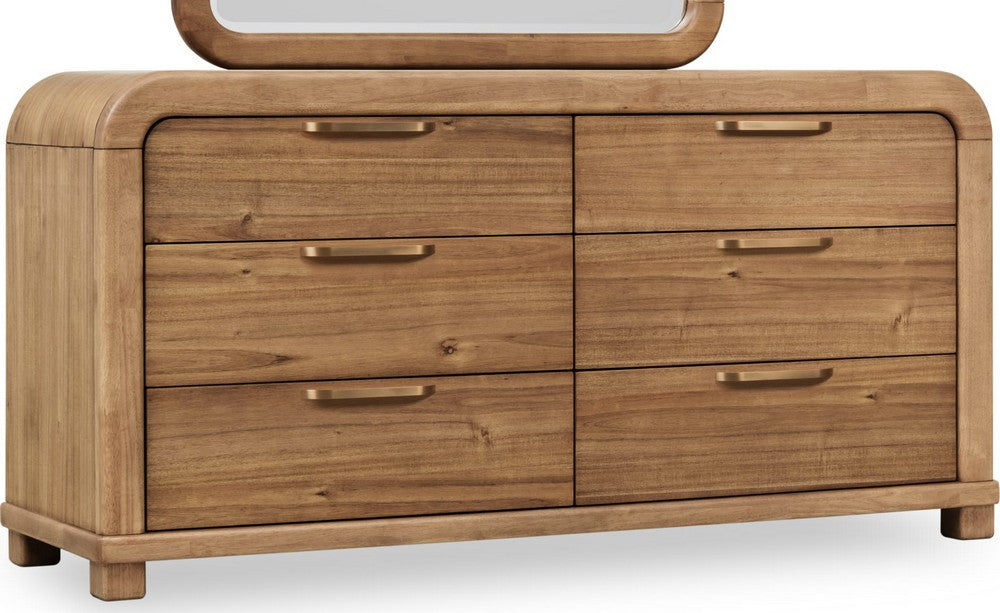 Modus Furniture - Kione Six Drawer Acacia Wood Dresser in Lioness - TXXW82 view 1