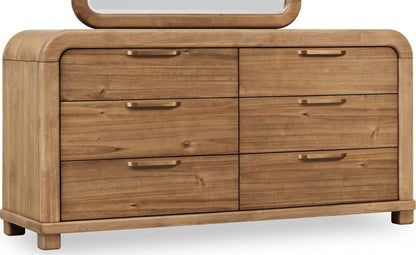 Modus Furniture - Kione Six Drawer Acacia Wood Dresser in Lioness - TXXW82 view 1