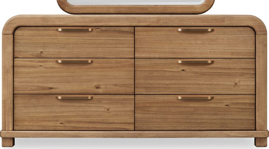 Modus Furniture - Kione Six Drawer Acacia Wood Dresser in Lioness - TXXW82 view 2