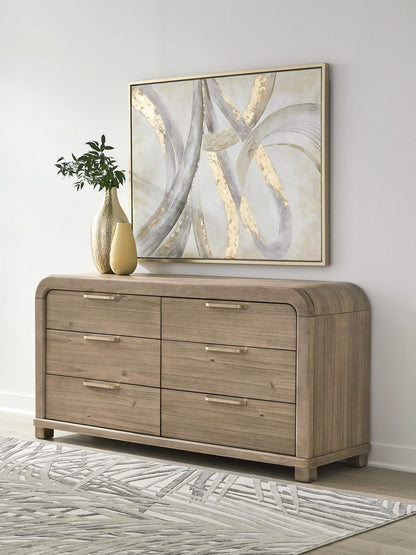 Modus Furniture - Kione Six Drawer Acacia Wood Dresser in Lioness - TXXW82 view 5