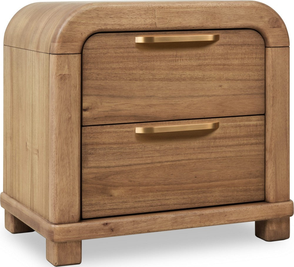 Modus Furniture - Kione Two Drawer Acacia Wood Nightstand in Lioness - TXXW81B view 1