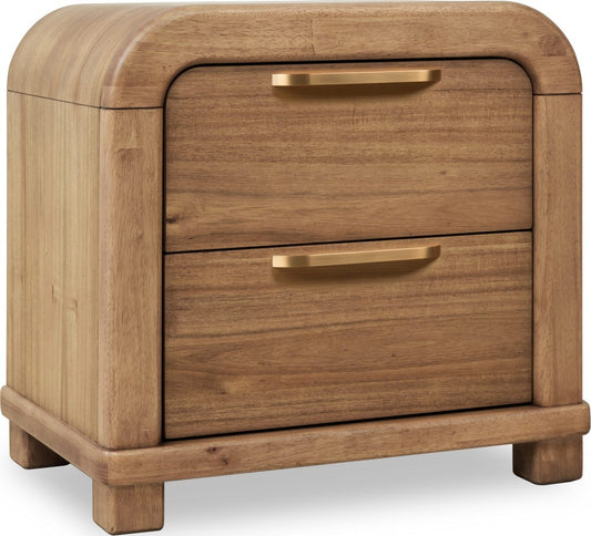 Modus Furniture - Kione Two Drawer Acacia Wood Nightstand in Lioness - TXXW81B view 1