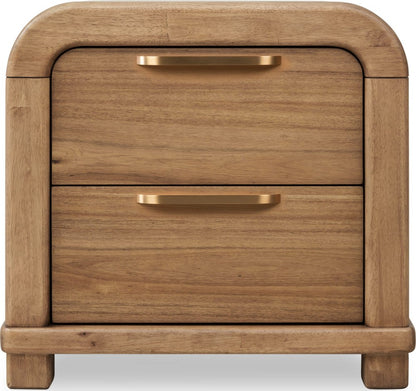 Modus Furniture - Kione Two Drawer Acacia Wood Nightstand in Lioness - TXXW81B view 2