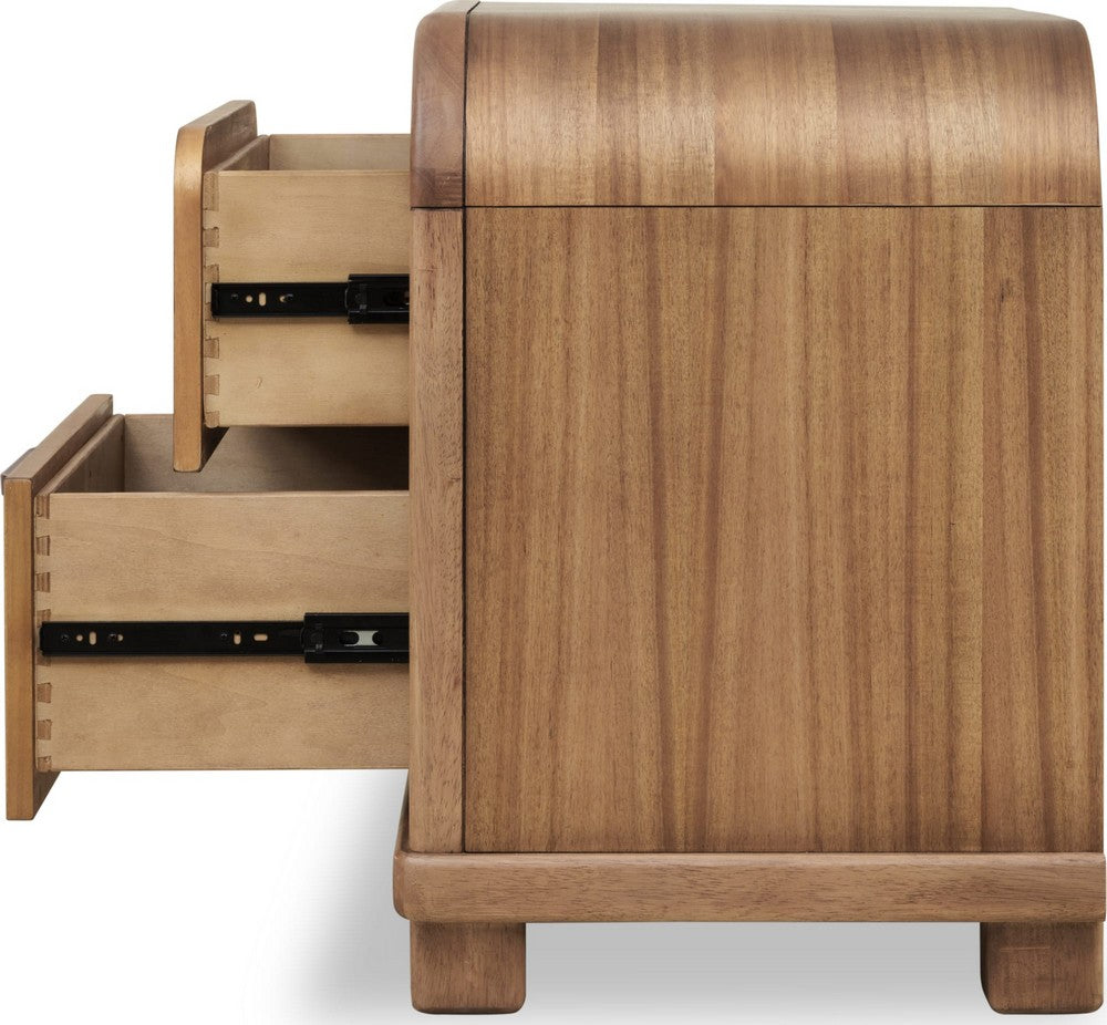 Modus Furniture - Kione Two Drawer Acacia Wood Nightstand in Lioness - TXXW81B view 3