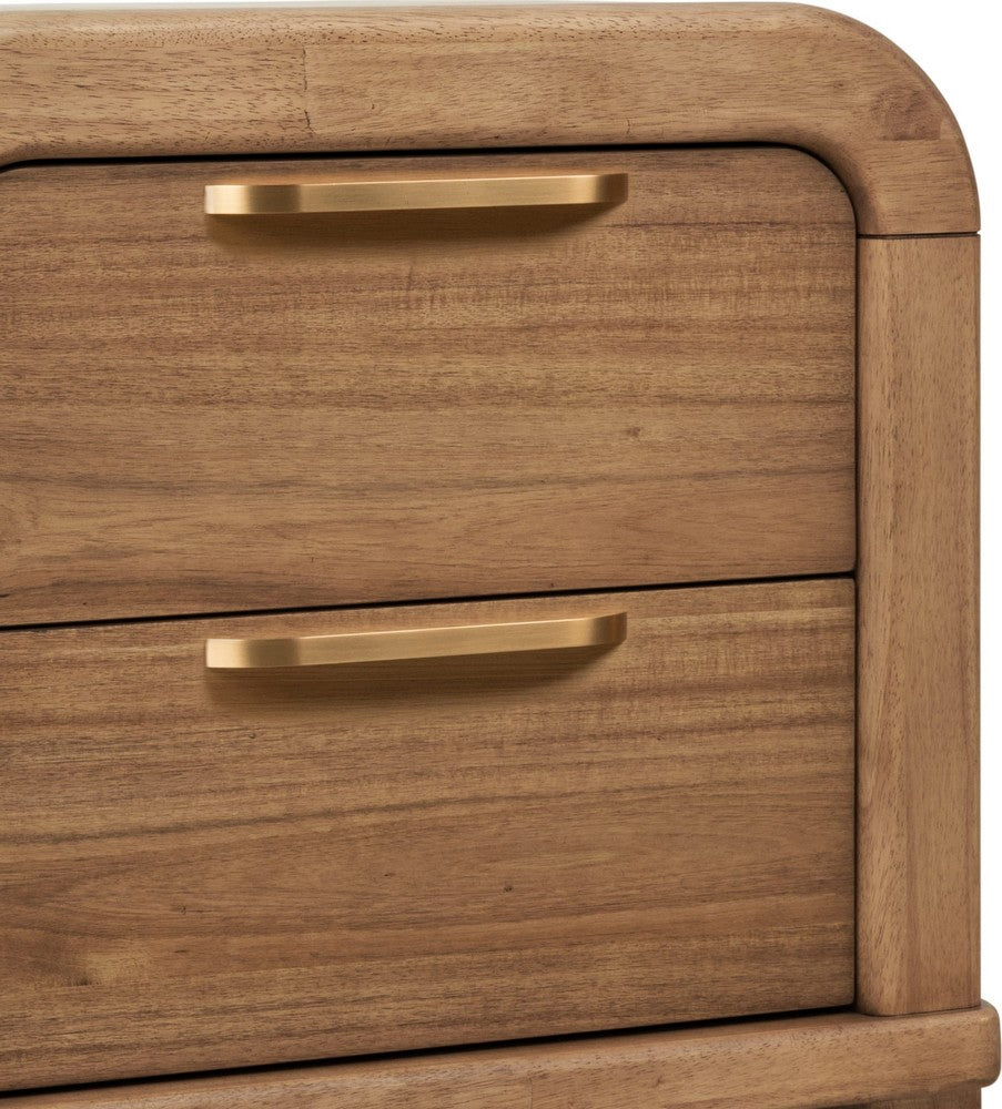 Modus Furniture - Kione Two Drawer Acacia Wood Nightstand in Lioness - TXXW81B view 4
