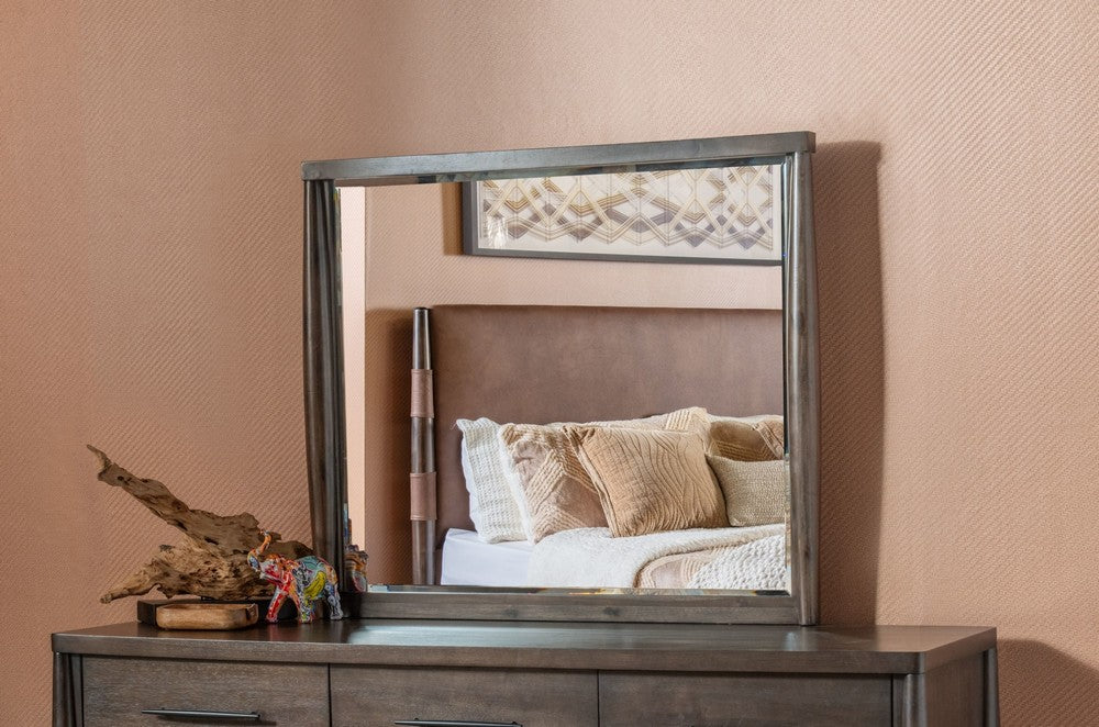 Modus Furniture - Koko Beveled Glass Wall or Dresser Mirror in Minx - TWXV83 view 3