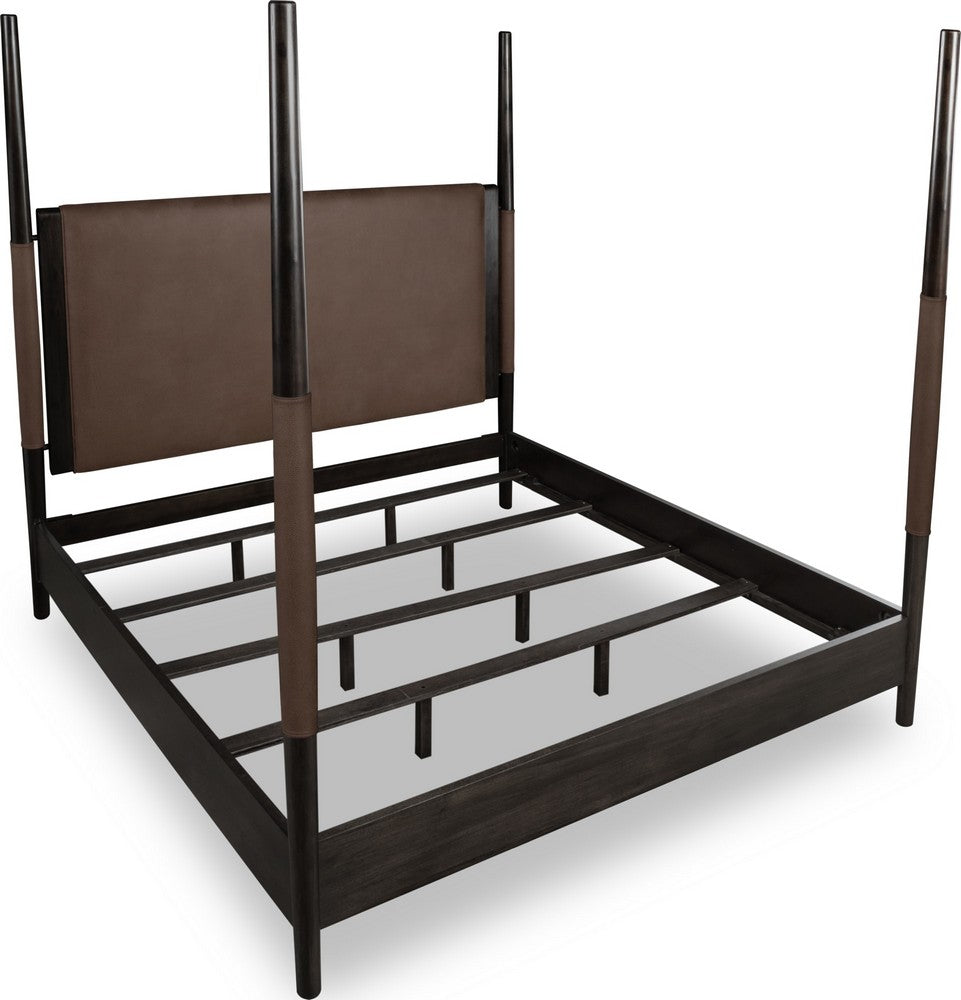 Modus Furniture - Koko California King-size Upholstered Poster Bed in Minx - TWXVB6 view 4