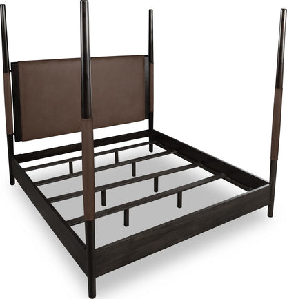 Modus Furniture - Koko California King-size Upholstered Poster Bed in Minx - TWXVB6 view 4