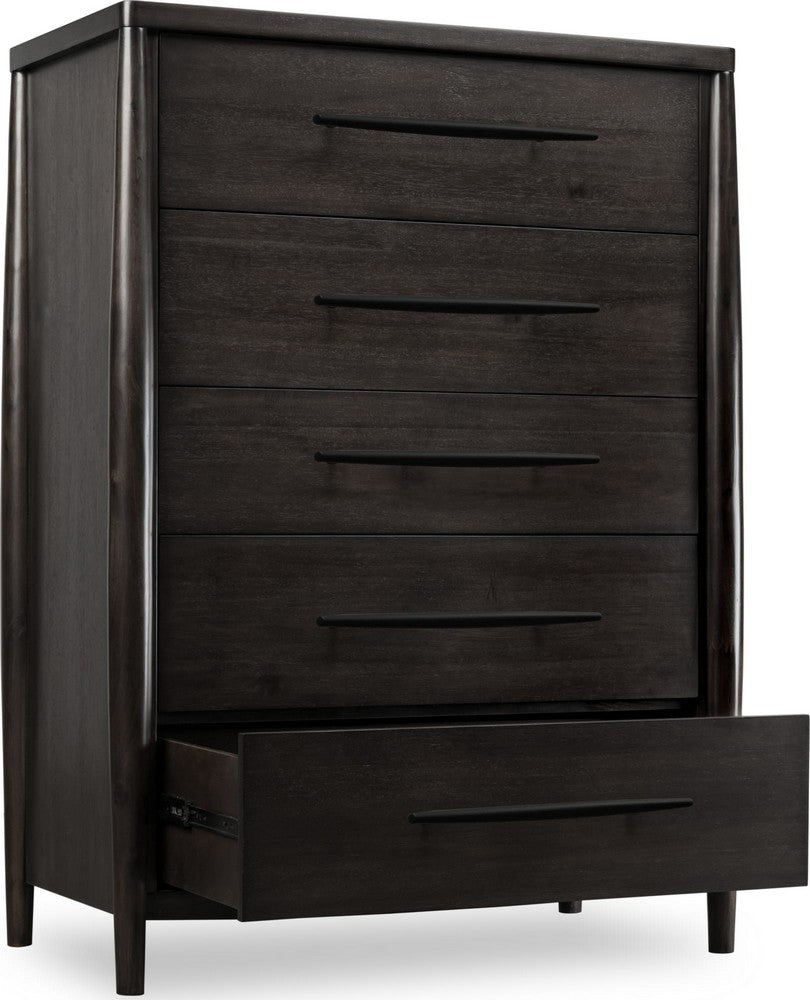 Modus Furniture - Koko Five Drawer Acacia Wood Chest in Minx - TWXV84 view 3