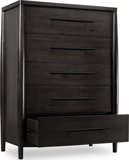 Modus Furniture - Koko Five Drawer Acacia Wood Chest in Minx - TWXV84 view 3