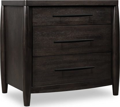 Modus Furniture - Koko Three Drawer Nightstand with Cord Management in Minx - TWXV81B view 1