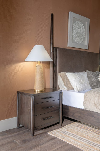 Modus Furniture - Koko Three Drawer Nightstand with Cord Management in Minx - TWXV81B view 8