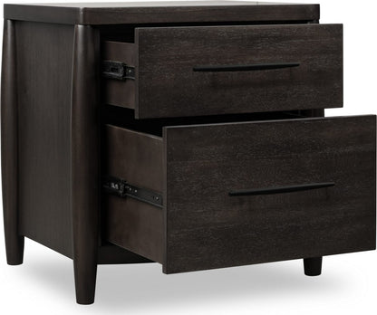 Modus Furniture - Koko Two Drawer Nightstand with Cord Management in Minx - TWXV81 view 3