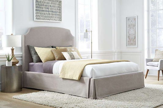 Modus Furniture - Laurel Full-Size Upholstered Skirted Storage Panel Bed in Wheat - CBC3J45_CLOSEOUT veiw 1