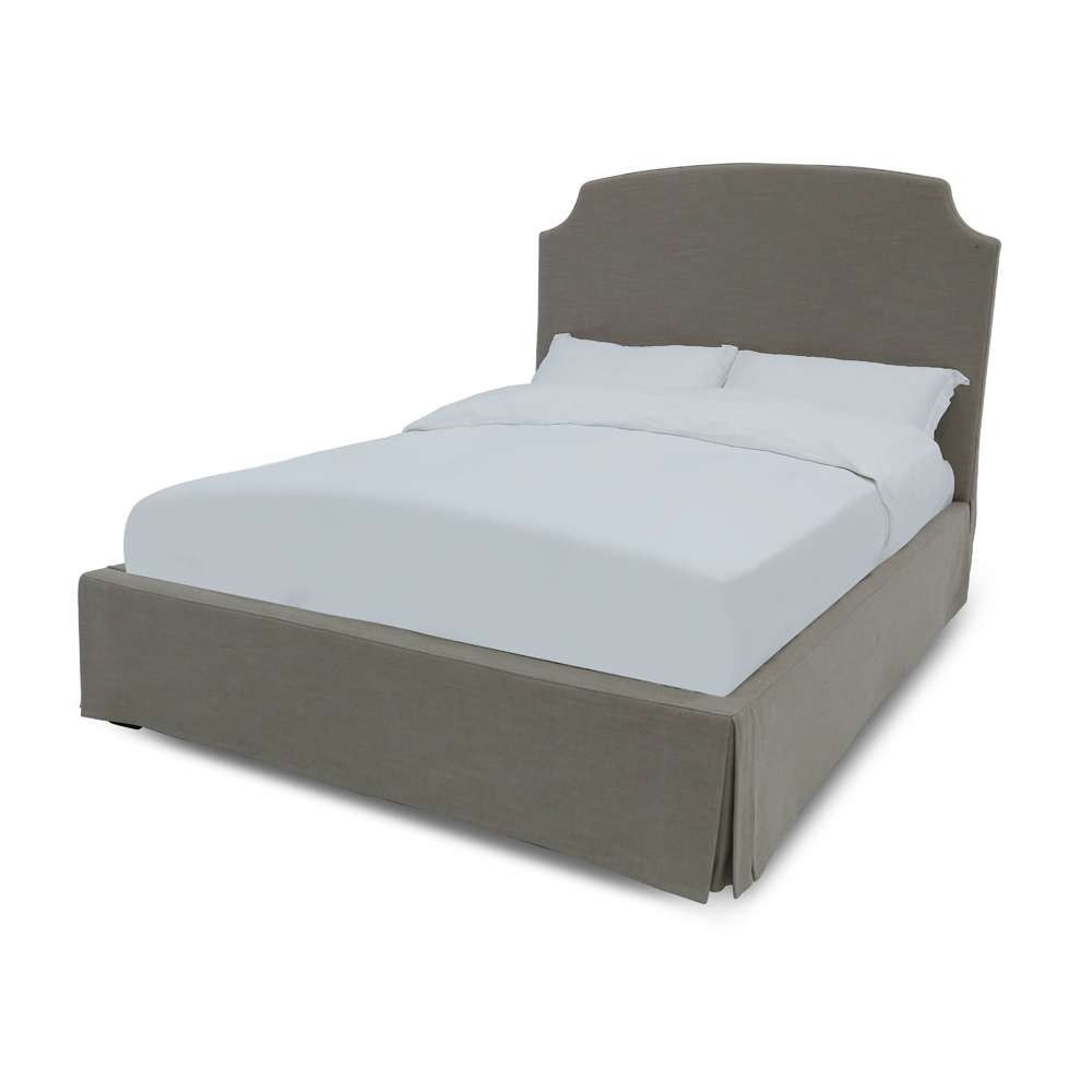Modus Furniture - Laurel Full-Size Upholstered Skirted Storage Panel Bed in Wheat - CBC3J45_CLOSEOUT veiw 4