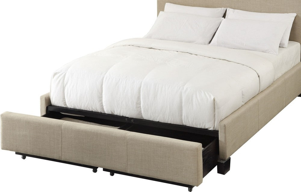 Modus Furniture - Levi Full-Size Tufted Storage Bed in Toast Linen - 3ZL7D446 view 3