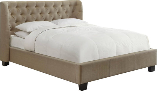 Modus Furniture - Levi King-Size Tufted Platform Bed in Toast Linen - 3ZL7L746 view 1