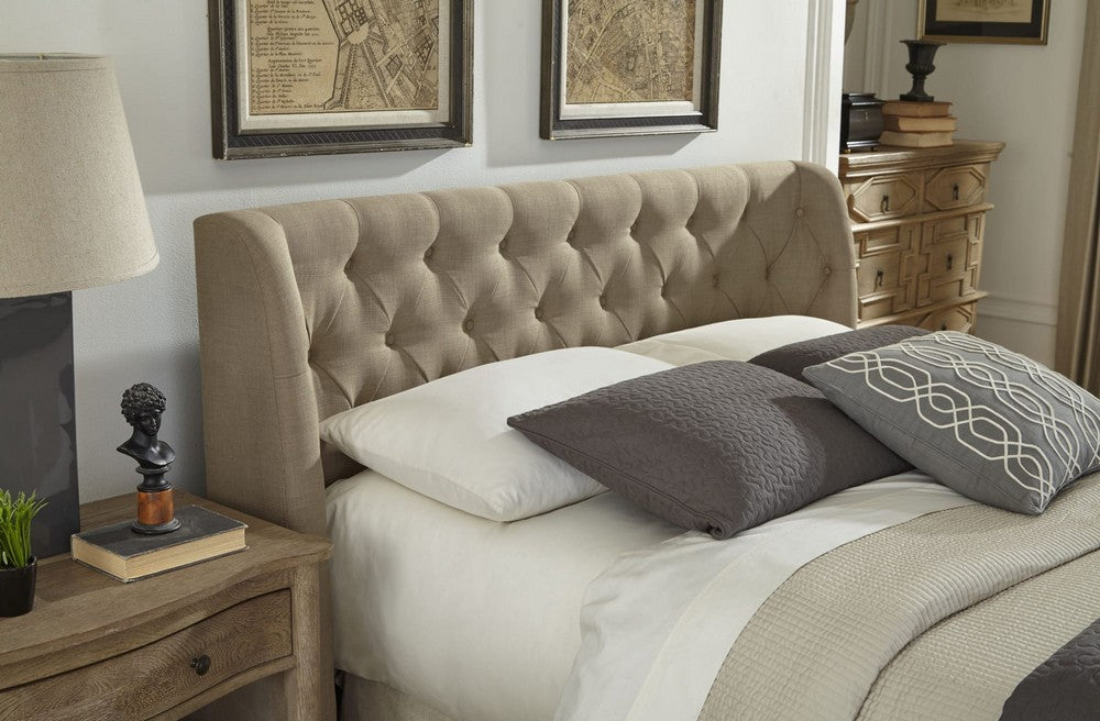 Modus Furniture - Levi King-Size Tufted Storage Bed in Toast Linen - 3ZL7D746 view 6