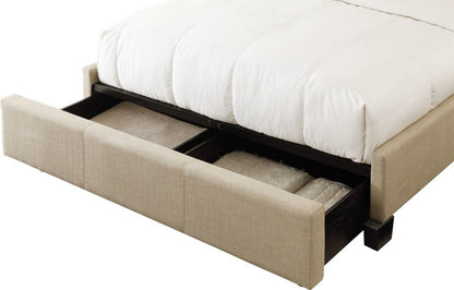 Modus Furniture - Levi Queen-Size Tufted Storage Bed in Toast Linen - 3ZL7D546 view 4