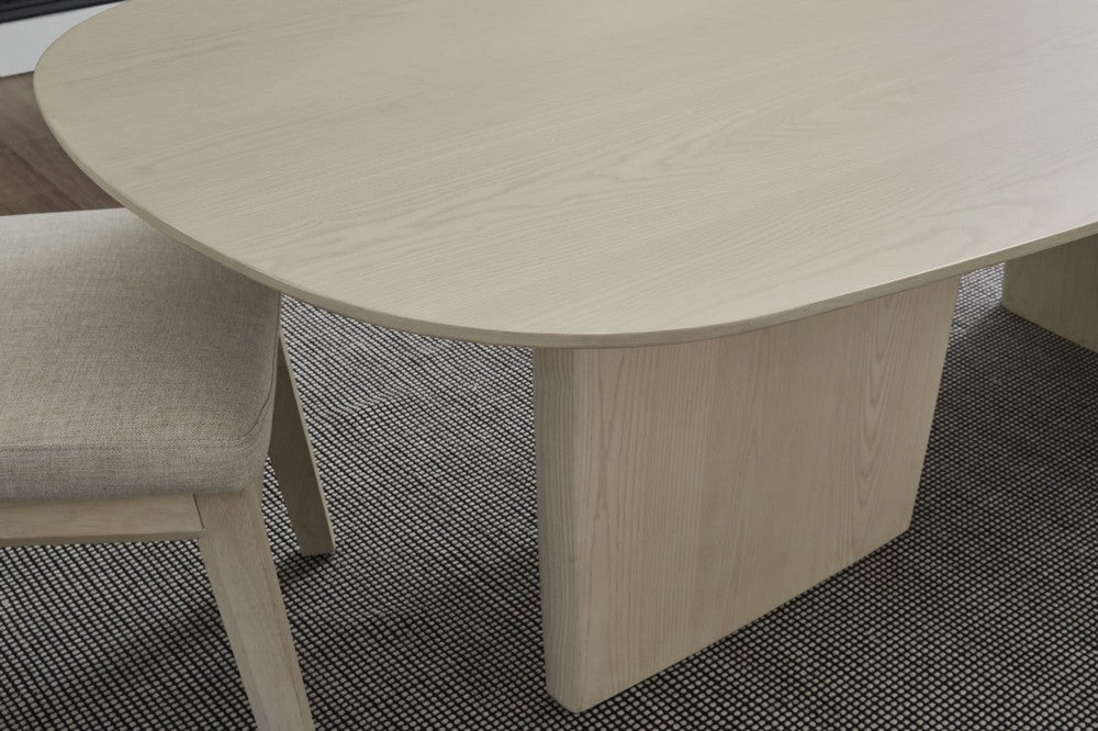 Modus Furniture - Liv Ash Wood Oval Dining Table in White Sand - QHTP61 view 5