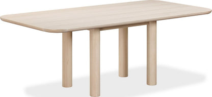 Modus Furniture - Liv Ash Wood Rectangular Dining Table in White Sand - QHTP60 view 1