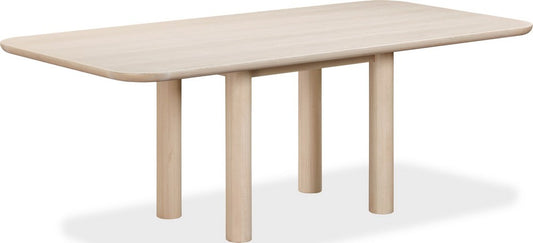 Modus Furniture - Liv Ash Wood Rectangular Dining Table in White Sand - QHTP60 view 1