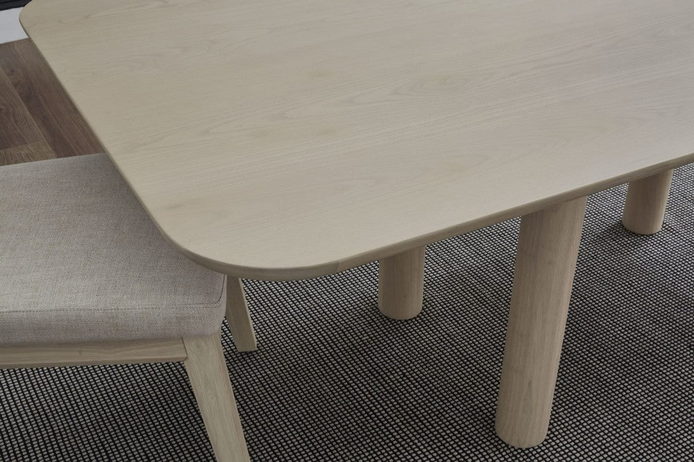 Modus Furniture - Liv Ash Wood Rectangular Dining Table in White Sand - QHTP60 view 4