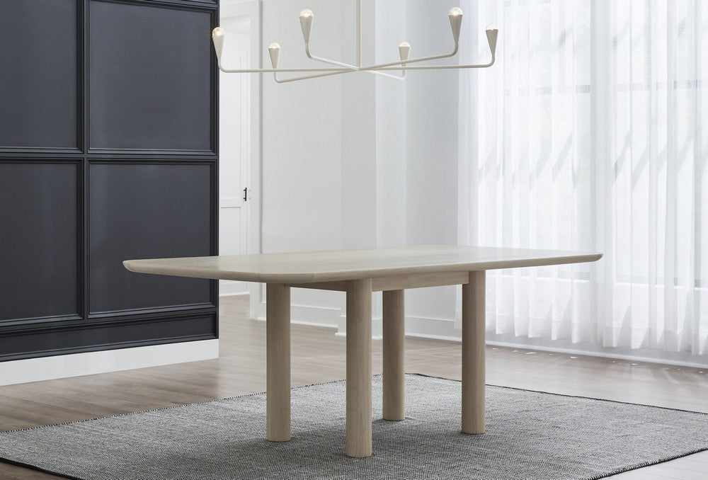Modus Furniture - Liv Ash Wood Rectangular Dining Table in White Sand - QHTP60 view 5
