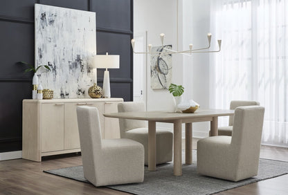 Modus Furniture - Liv Ash Wood Rectangular Dining Table in White Sand - QHTP60 view 7