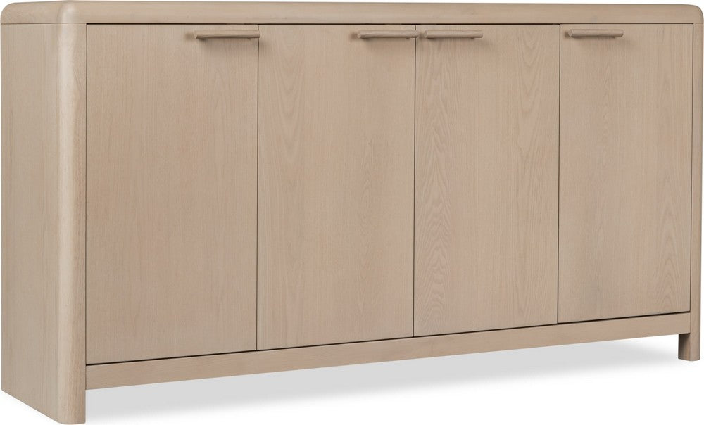 Modus Furniture - Liv Four Door Ash Wood Sideboard in White Sand - QHTP78 view 1