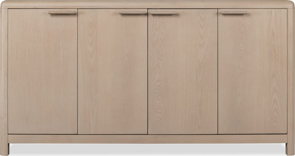 Modus Furniture - Liv Four Door Ash Wood Sideboard in White Sand - QHTP78 view 2