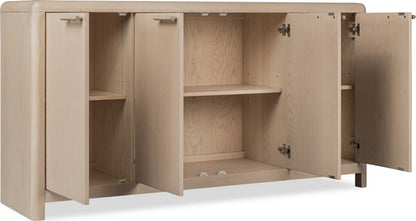 Modus Furniture - Liv Four Door Ash Wood Sideboard in White Sand - QHTP78 view 3