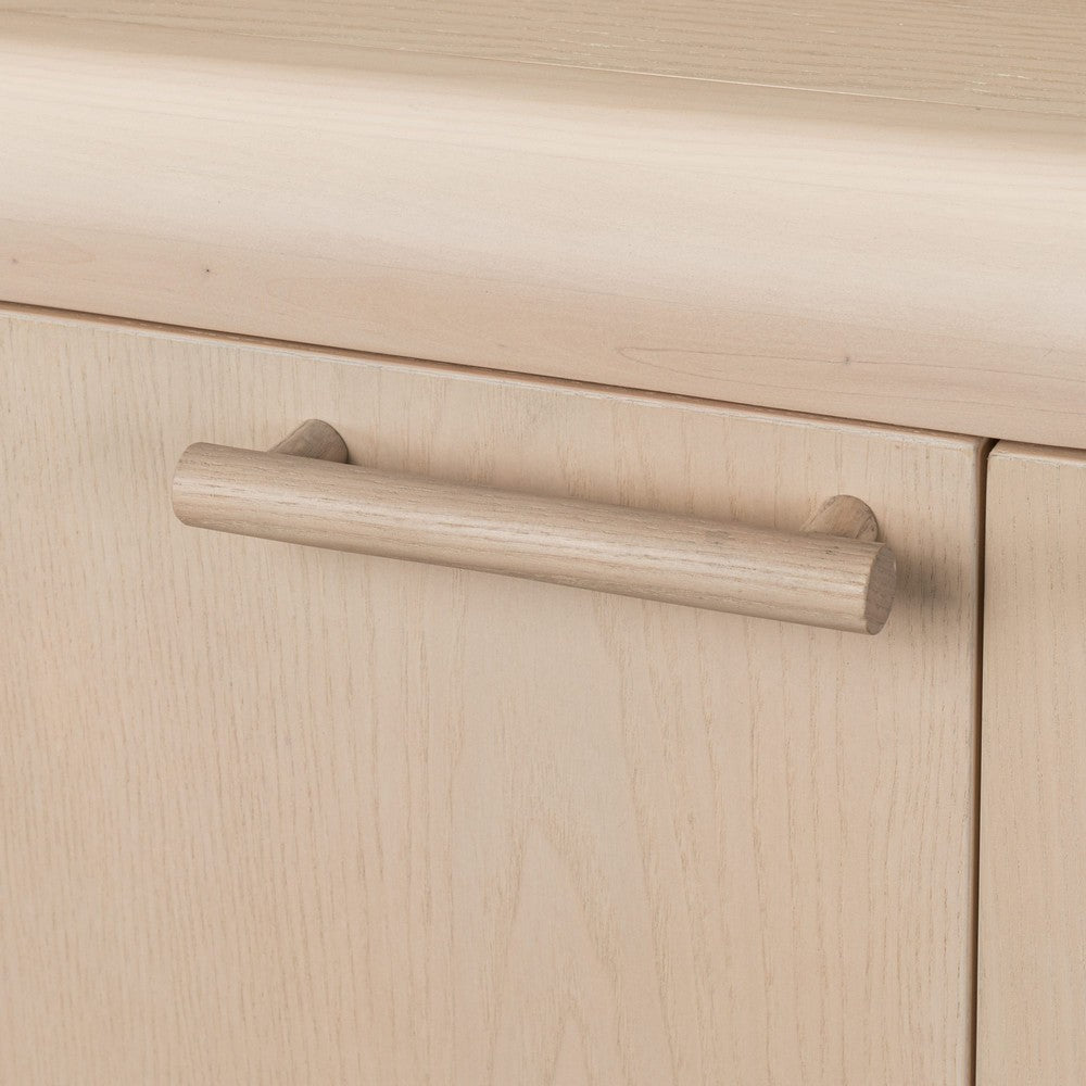 Modus Furniture - Liv Four Door Ash Wood Sideboard in White Sand - QHTP78 view 6