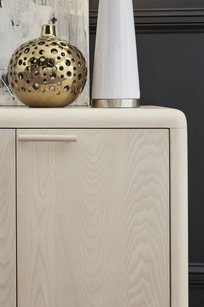 Modus Furniture - Liv Four Door Ash Wood Sideboard in White Sand - QHTP78 view 7