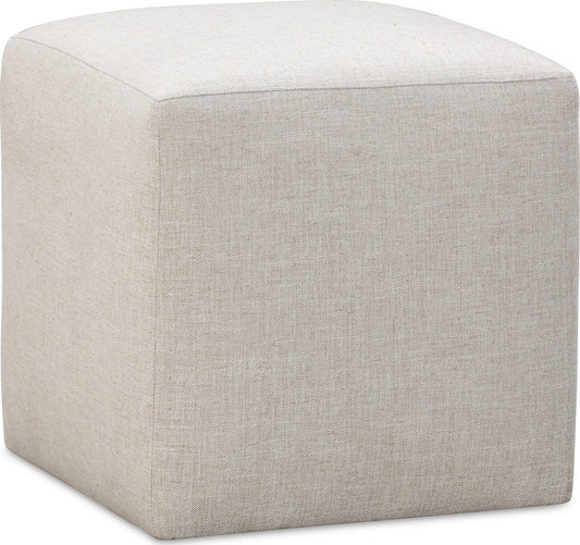 Modus Furniture - Liv Fully Upholstered Dining Ottoman in Natural Linen - QHTP65A view 1