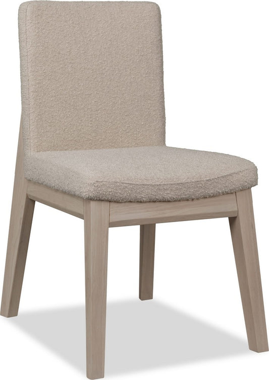 Modus Furniture - Liv Solid Wood Dining Chair in White Sand and Brun Boucle - QHTP63B_1 view 1