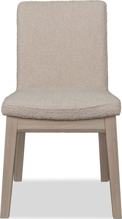 Modus Furniture - Liv Solid Wood Dining Chair in White Sand and Brun Boucle - QHTP63B_1 view 2