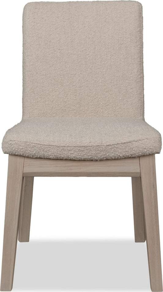 Modus Furniture - Liv Solid Wood Dining Chair in White Sand and Brun Boucle - QHTP63B_1 view 2