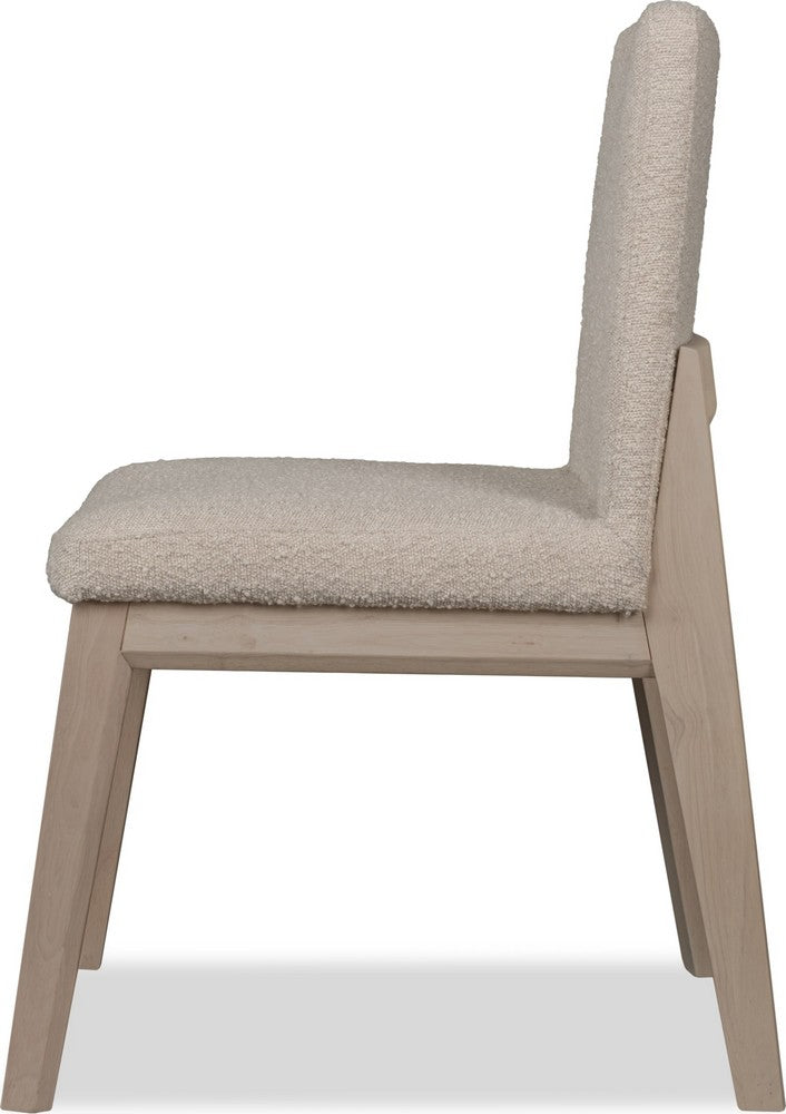 Modus Furniture - Liv Solid Wood Dining Chair in White Sand and Brun Boucle Set of 2 - QHTP63B_2 view 3