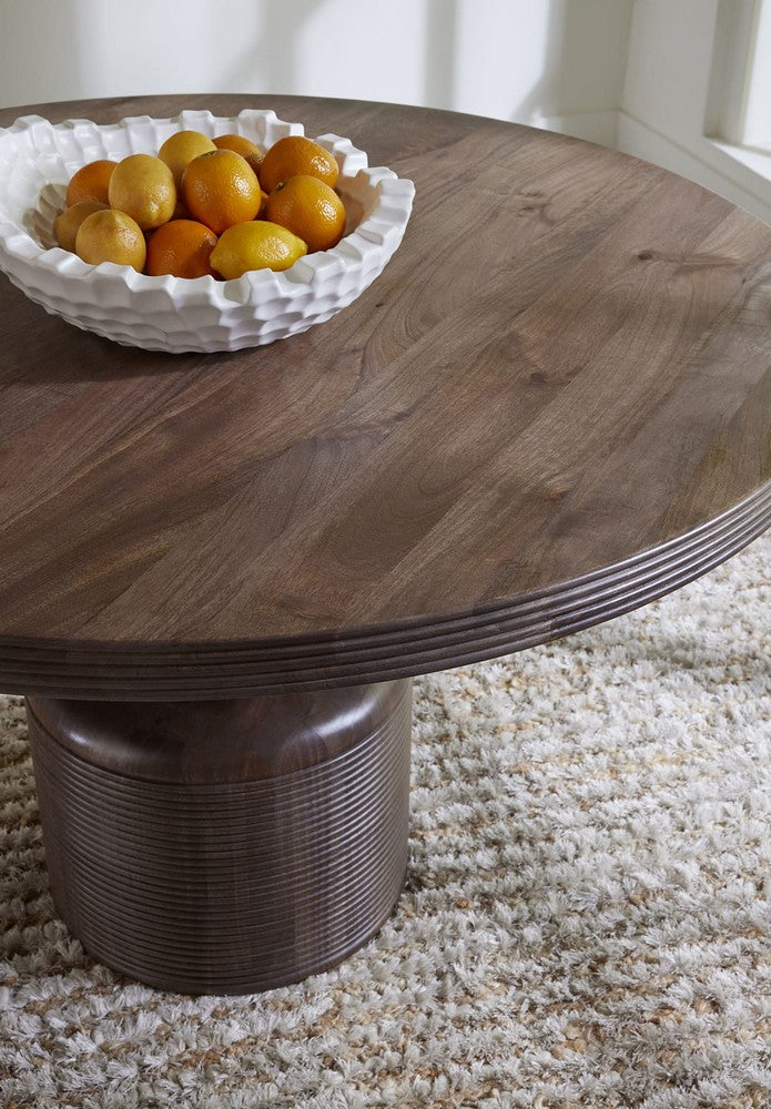 Modus Furniture - Liyana Solid Wood Round Dining Table in Natural Tan - PJRT60 view 6