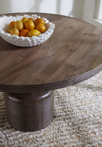 Modus Furniture - Liyana Solid Wood Round Dining Table in Natural Tan - PJRT60 view 6