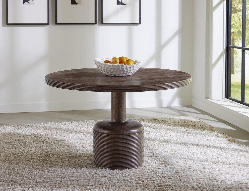 Modus Furniture - Liyana Solid Wood Round Dining Table in Natural Tan - PJRT60 view 7