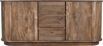Modus Furniture - Liyana Solid Wood Three Drawer Two Door Sideboard in Natural Tan - PJRT78 view 1