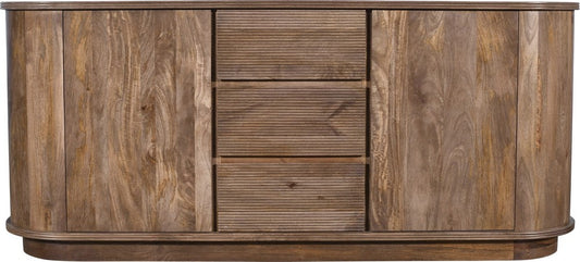 Modus Furniture - Liyana Solid Wood Three Drawer Two Door Sideboard in Natural Tan - PJRT78 view 1