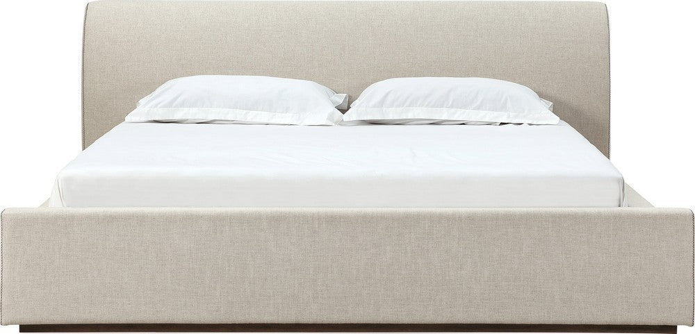 Modus Furniture - Louis Queen-size Upholstered Platform Bed in Natural Linen (2026) - MQMWN5 view 2