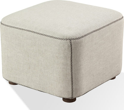 Modus Furniture - Louis Upholstered Ottoman in Natural Linen - MQMW88 view 1