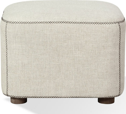 Modus Furniture - Louis Upholstered Ottoman in Natural Linen - MQMW88 view 2
