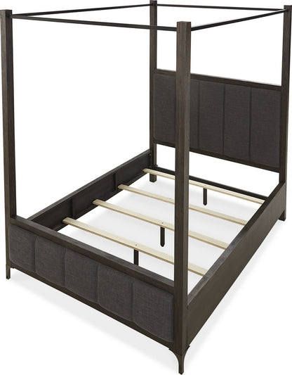 Modus Furniture - Lucerne Queen-Size Upholstered Canopy Bed in Vintage Coffee - 5NL2B5 view 3