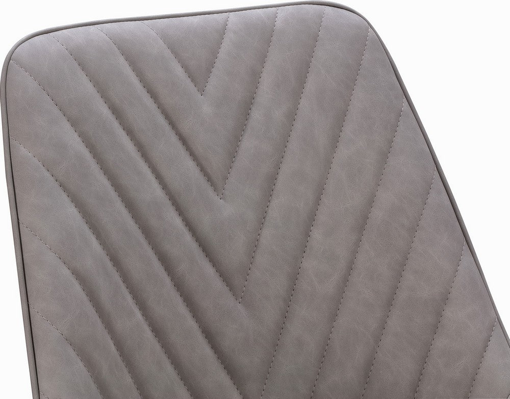 Modus Furniture - Lucia Metal Leg Upholstered Dining Chair in Anchor Gray Synthetic Leather and Gunmetal Set of 2 - LEPG64_2 view 5