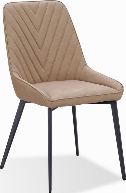 Modus Furniture - Lucia Metal Leg Upholstered Dining Chair in Honey Synthetic Leather - LEPJ63_1 view 1